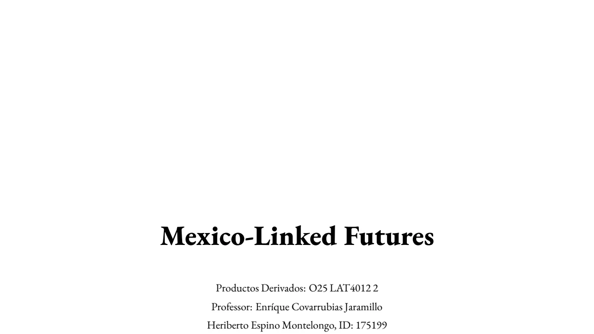 First page of Mexico-Linked Futures